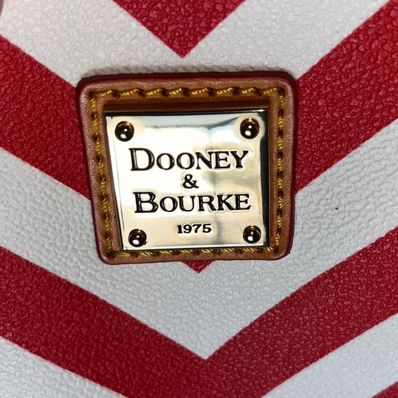 Dooney & Bourke Red Chevron Tote Bag - Picture 7 of 16